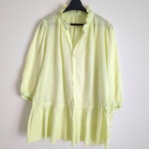 Ciaopan Cotton Linen Frill Blouse